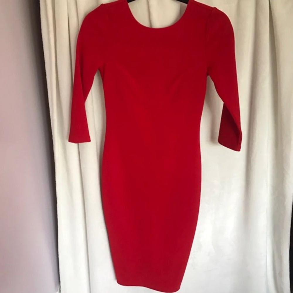 Express Red Midi Dress